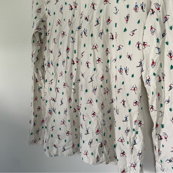 Lands End Ski Snow Print Foldover Turtleneck Winter Womens Med Shaped Fit 10/12 - Picture 6 of 12